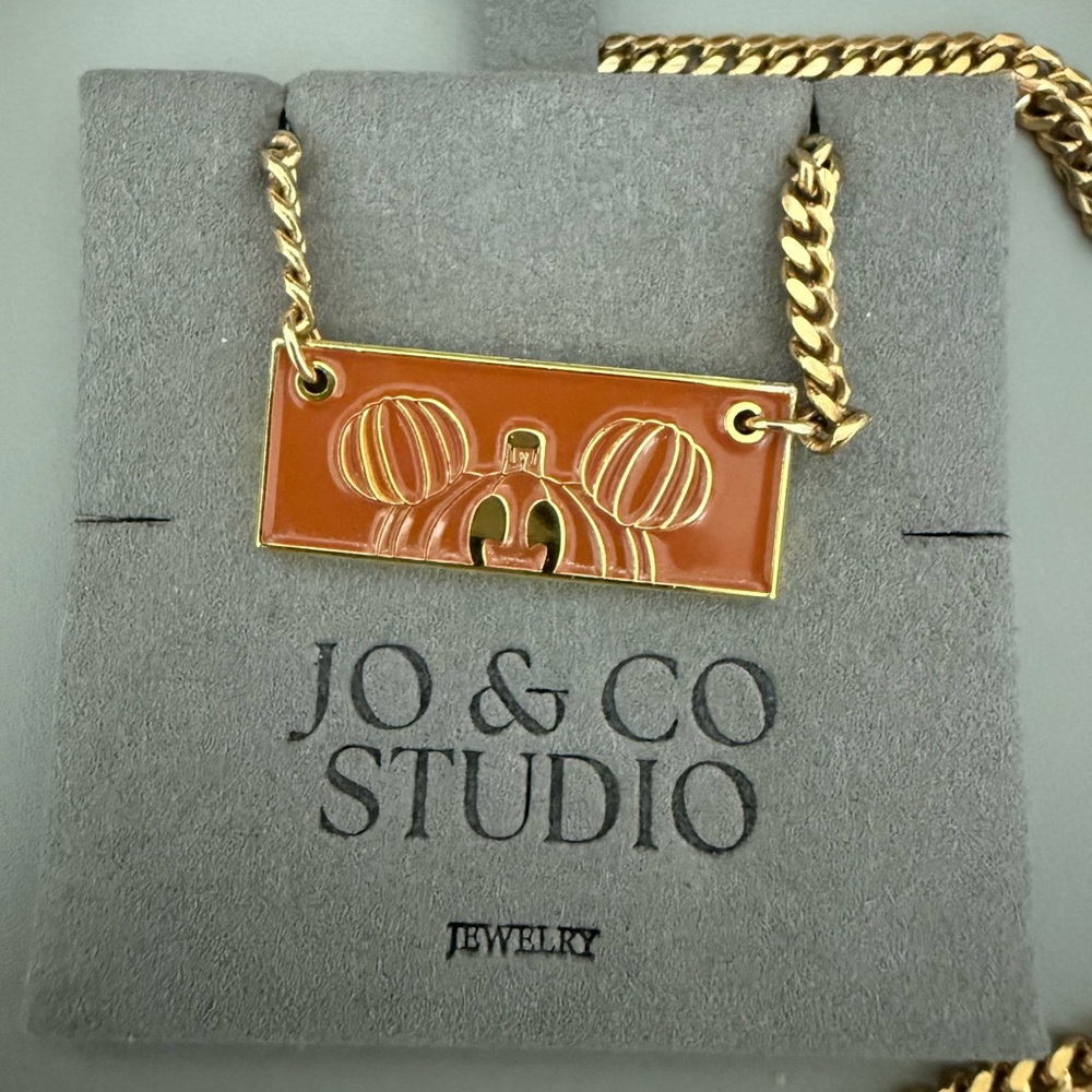 Jo and Co Studios Mickey Pumpkin Necklace